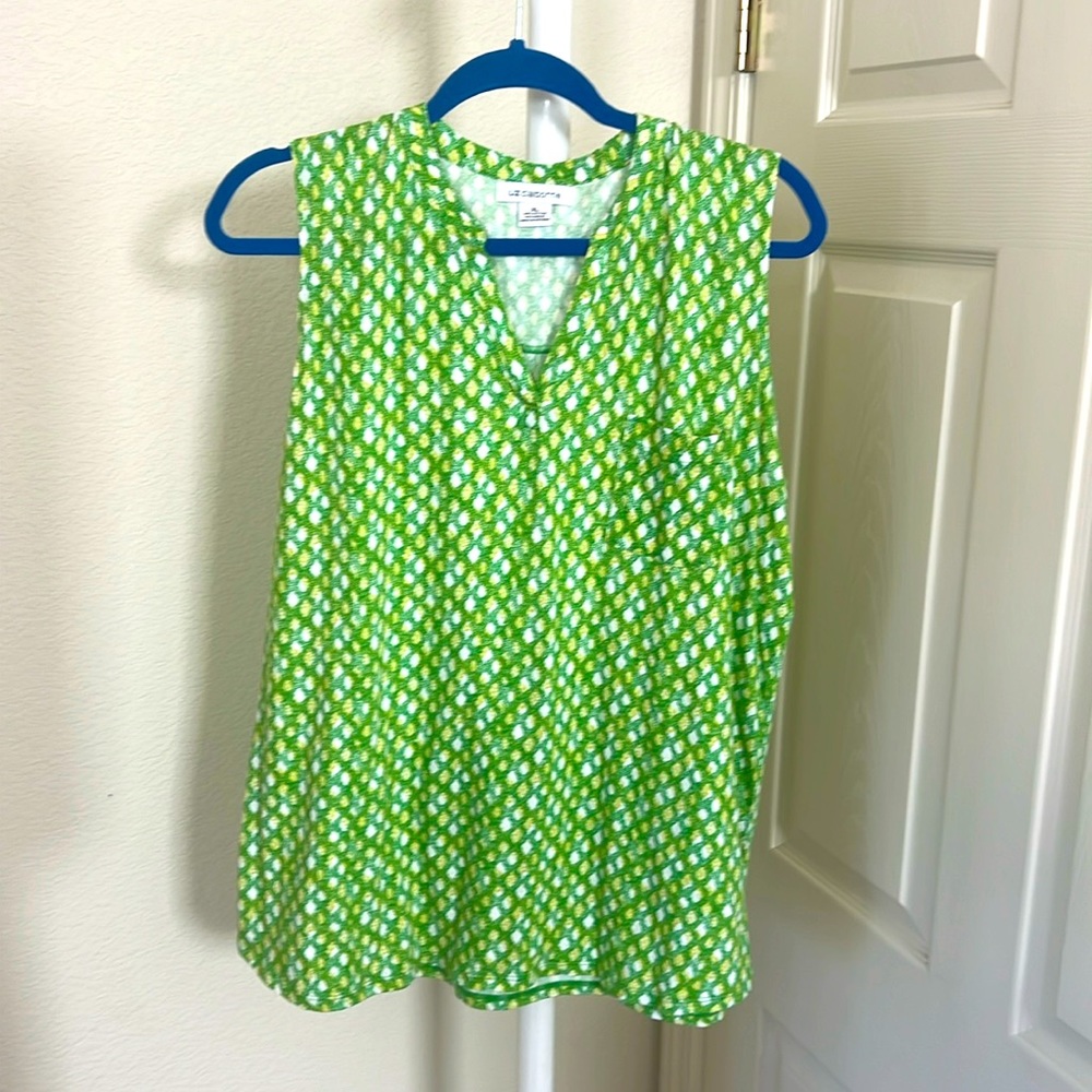 LIZ CLAIBORNE COTTON/MODEL STRETCH SLEEVELESS TOP XL
